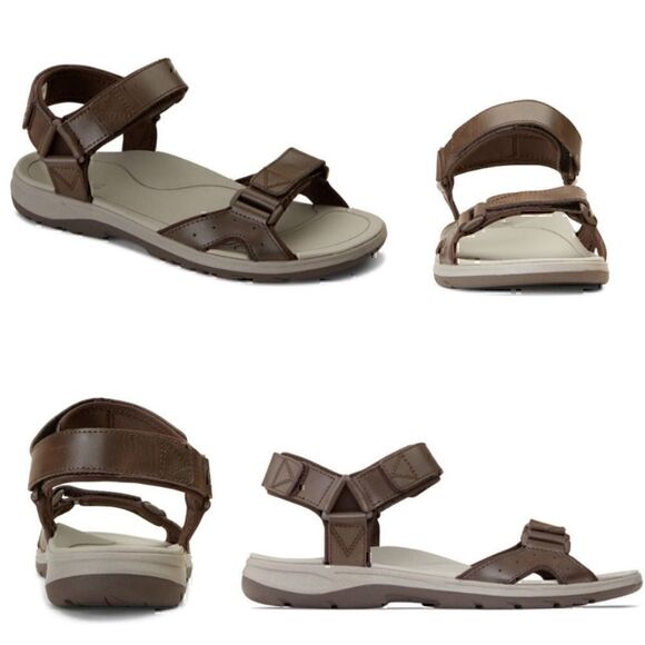 New in box Vionic Leo Sandals In Brown 9 - Picture 1 of 5